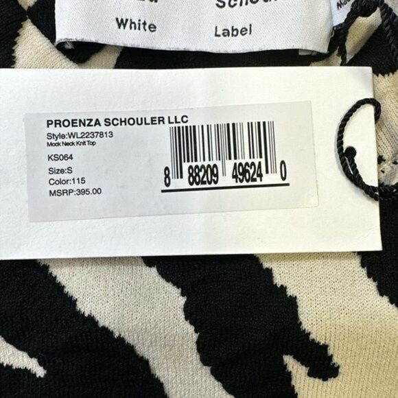Proenza Schouler Top Silk Blend Animal Print Knit Sz S NWT Soft Elegant Chic - Picture 12 of 16
